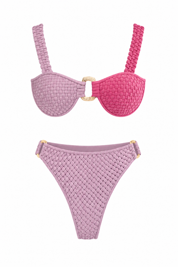 The Sorelle Woven Contrast Bikini Set