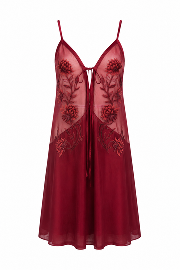 The Brahma Kamal Satin Silk Nightdress