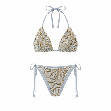 The Elowen Dove Grey Triangle Bikini