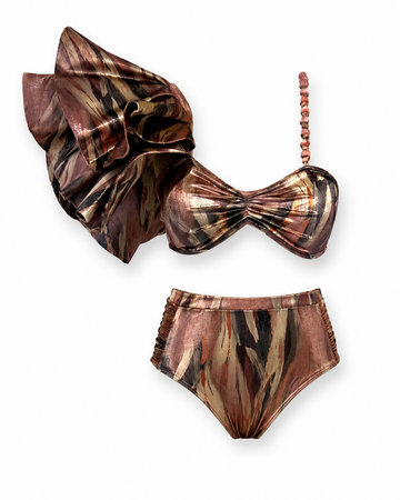 The Aurea Velvet One Shoulder Bikini