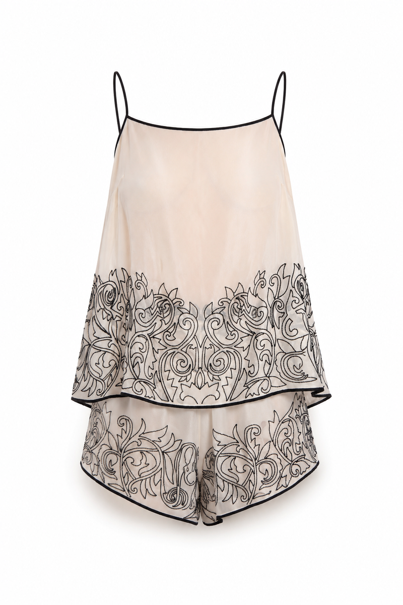 The Annalise Sheer Silk Organza Short Set