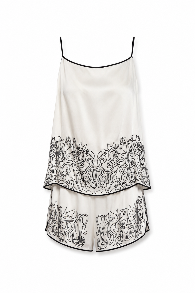 The Annalise Silk Satin Short Set