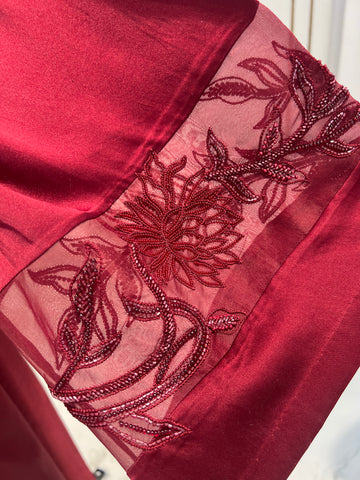 The Brahma Kamal Satin Silk Robe