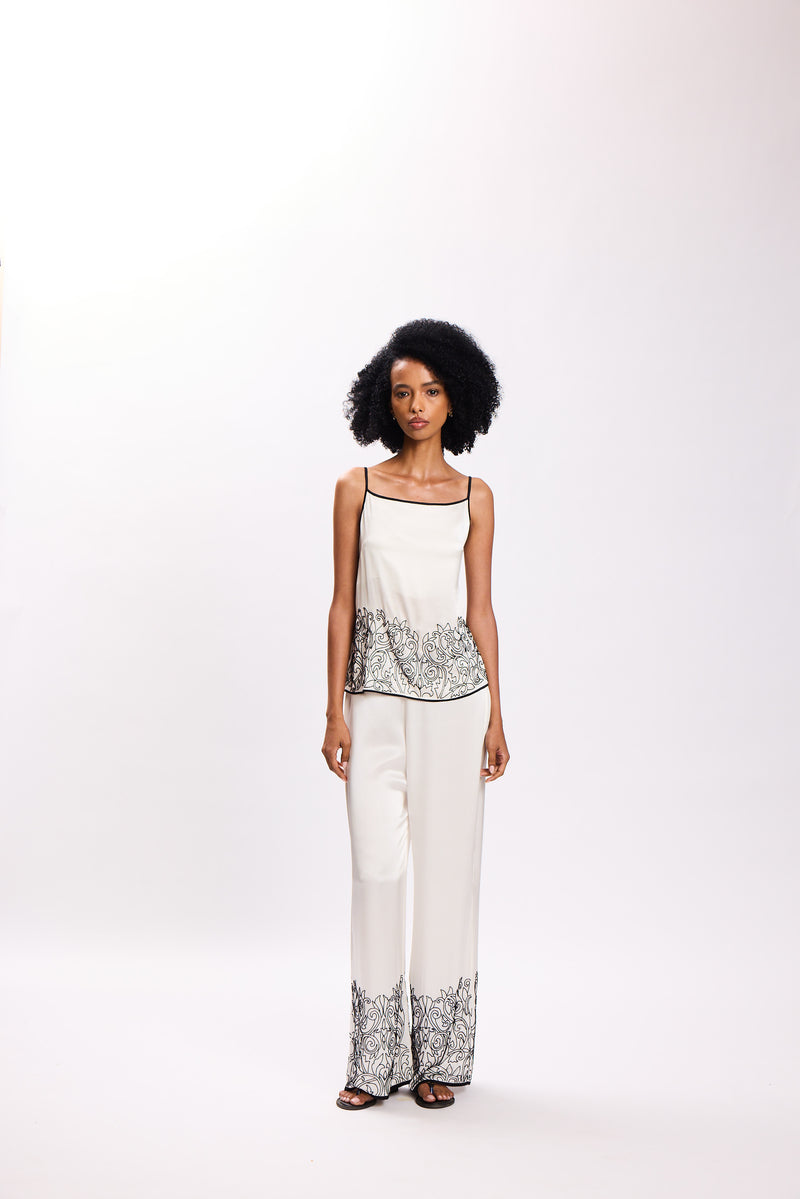 The Annalise Silk Satin Pajama Set