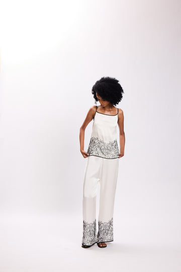The Annalise Silk Satin Pajama Set