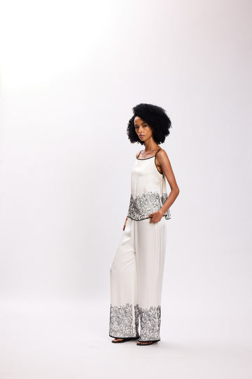 The Annalise Silk Satin Pajama Set