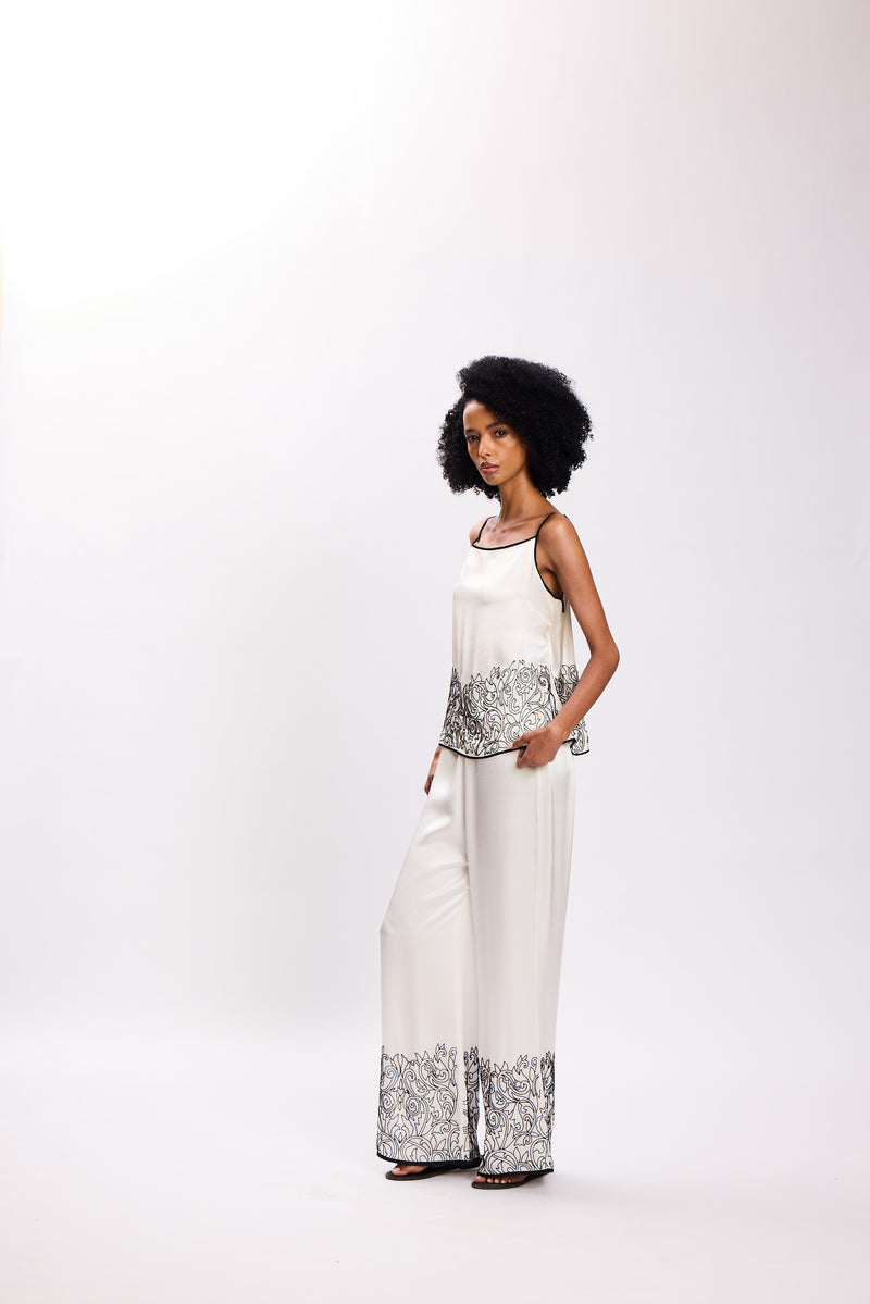 The Annalise Silk Satin Pajama Set