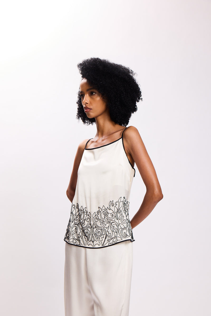 The Annalise Silk Satin Pajama Set