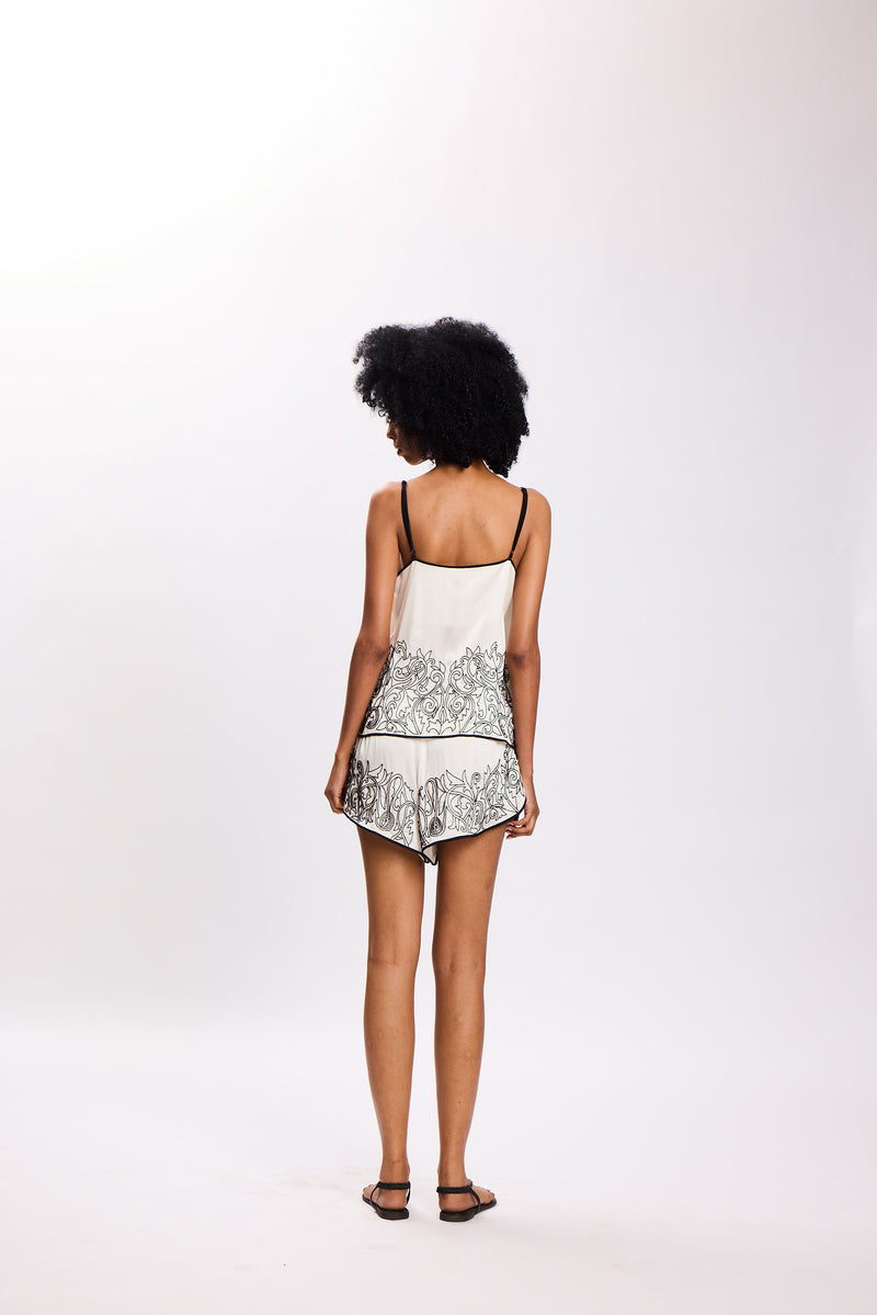 The Annalise Silk Satin Short Set