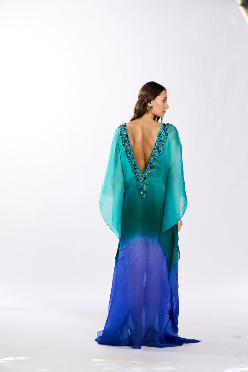 The Mira Ombre Embellished Kaftan