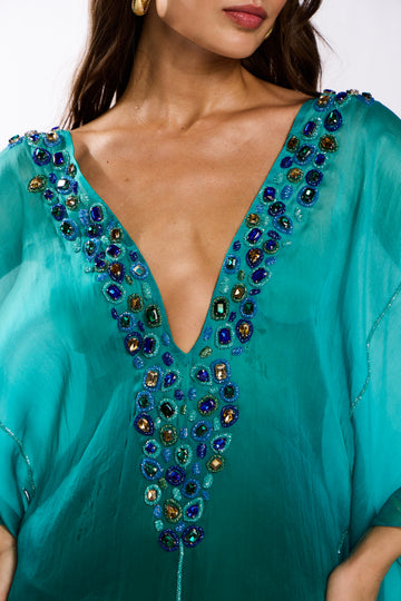 The Mira Ombre Embellished Kaftan
