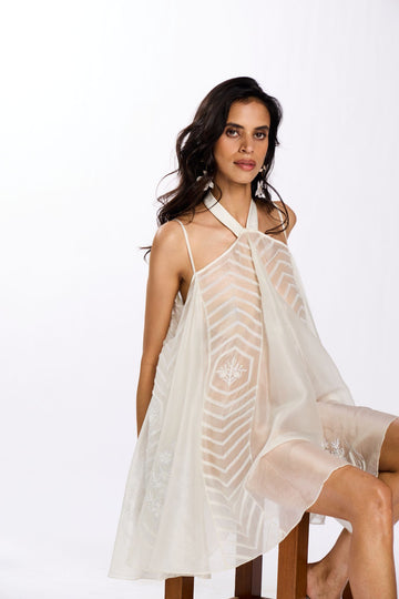 The Mural Halter Dress