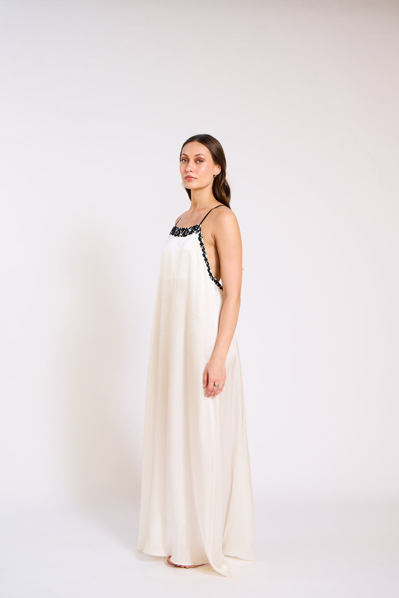 The Annalise Silk Satin Gown