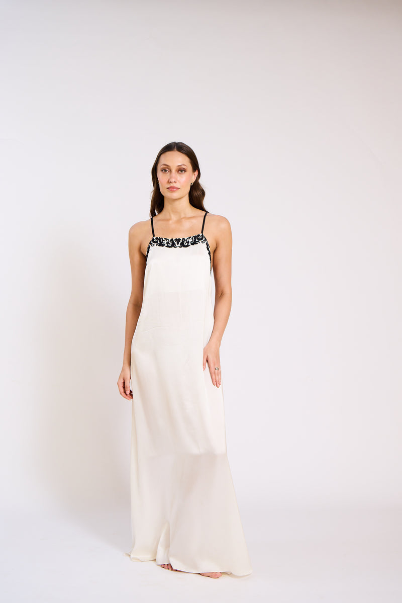 The Annalise Silk Satin Gown