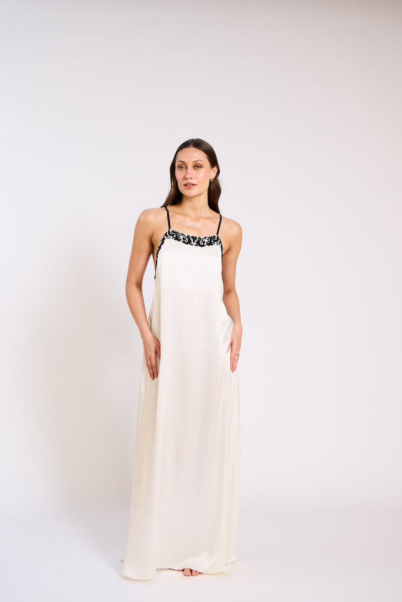 The Annalise Silk Satin Gown