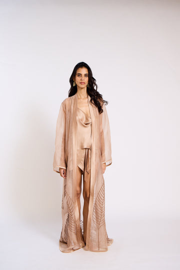 The Indian Jungle Sheer Silk Organza Robe