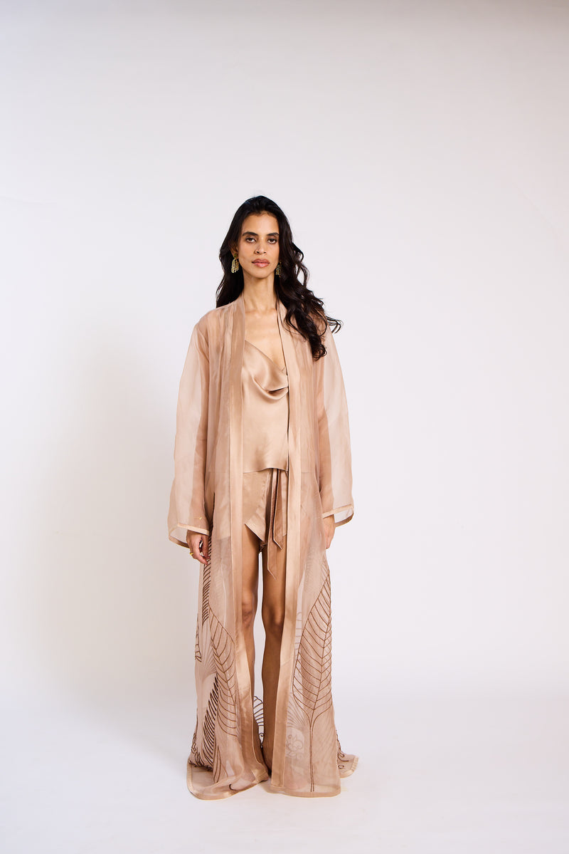 The Indian Jungle Sheer Silk Organza Robe