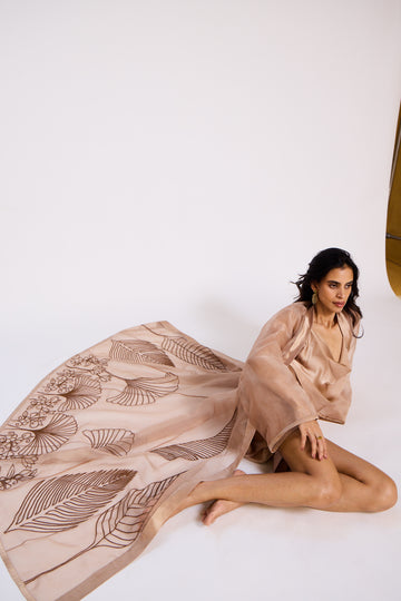 The Indian Jungle Sheer Silk Organza Robe