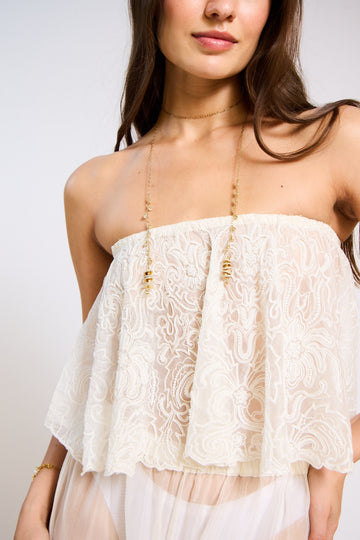 The Elara Embroidered Sheer Pant Set