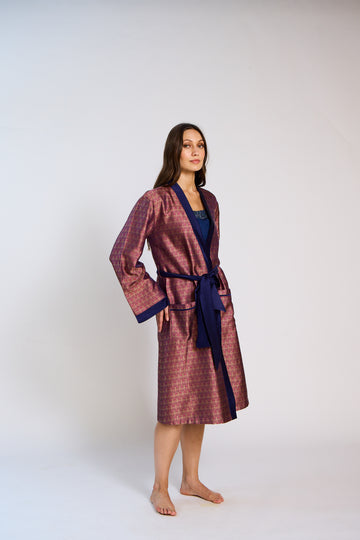 The Mosaic Silk Brocade Robe