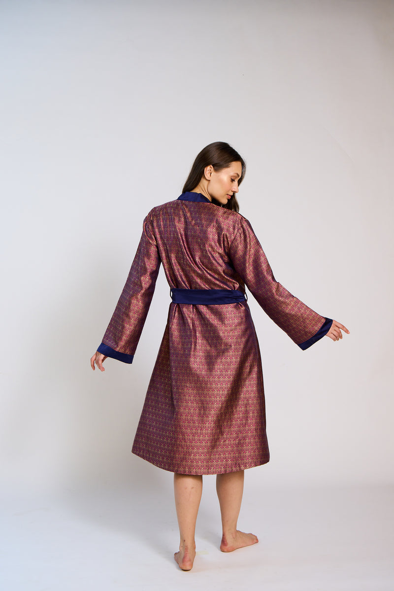 The Mosaic Silk Brocade Robe