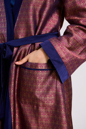The Mosaic Silk Brocade Robe