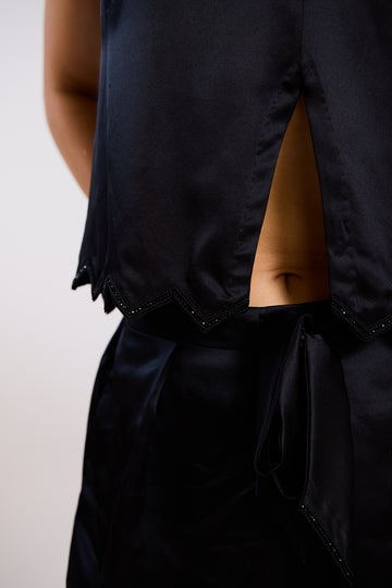 The Nocturne Silk Satin Short Set
