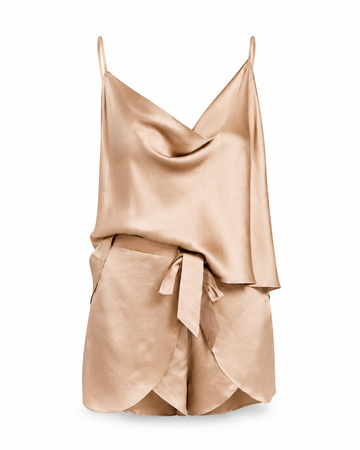 The Indian Jungle Silk Satin Short Set