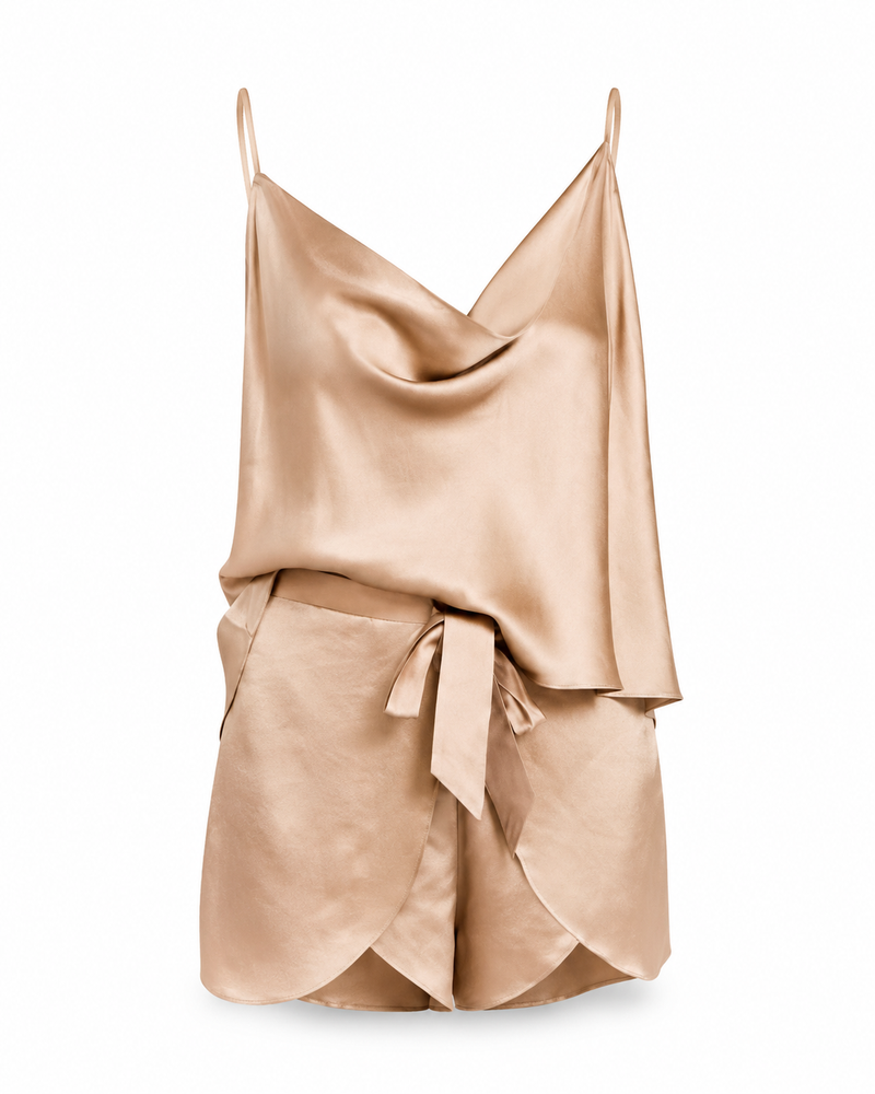 The Indian Jungle Silk Satin Short Set