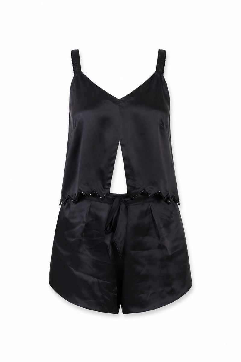 The Nocturne Silk Satin Short Set