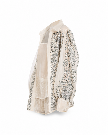 The Annalise Sheer Silk Organza Overshirt