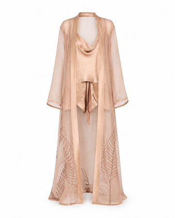 The Indian Jungle Sheer Silk Organza Robe