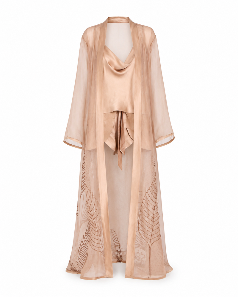 The Indian Jungle Sheer Silk Organza Robe