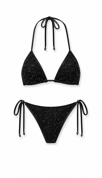The Evara Embellished Triangle Bikini Set